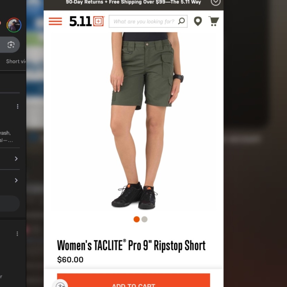 5.11 Tactical Women's TACLite Pro 9" Ripstop Shorts - Olive